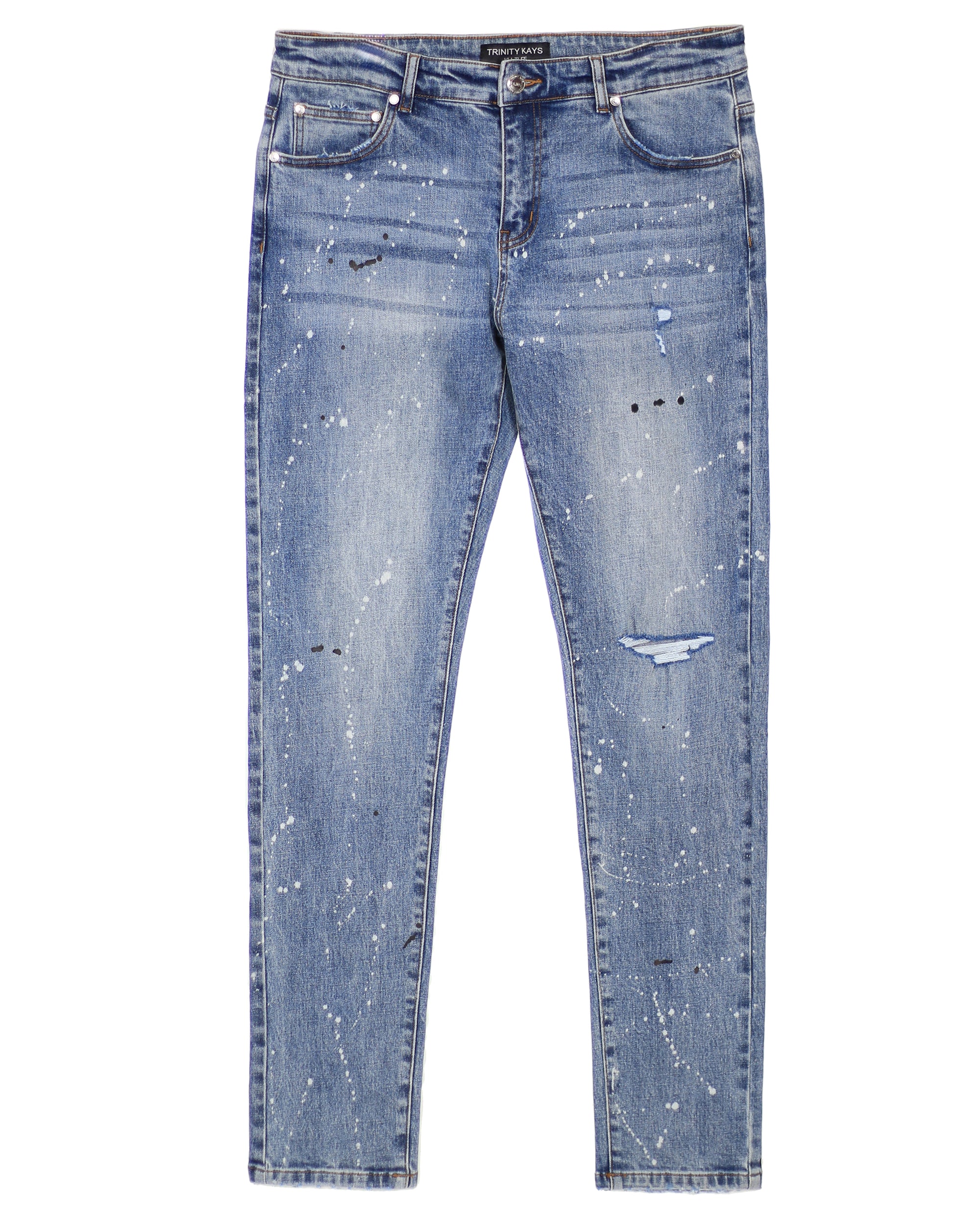 Trinity Kays Kulture Cairo Paint Splatter Skinny Jeans For Men