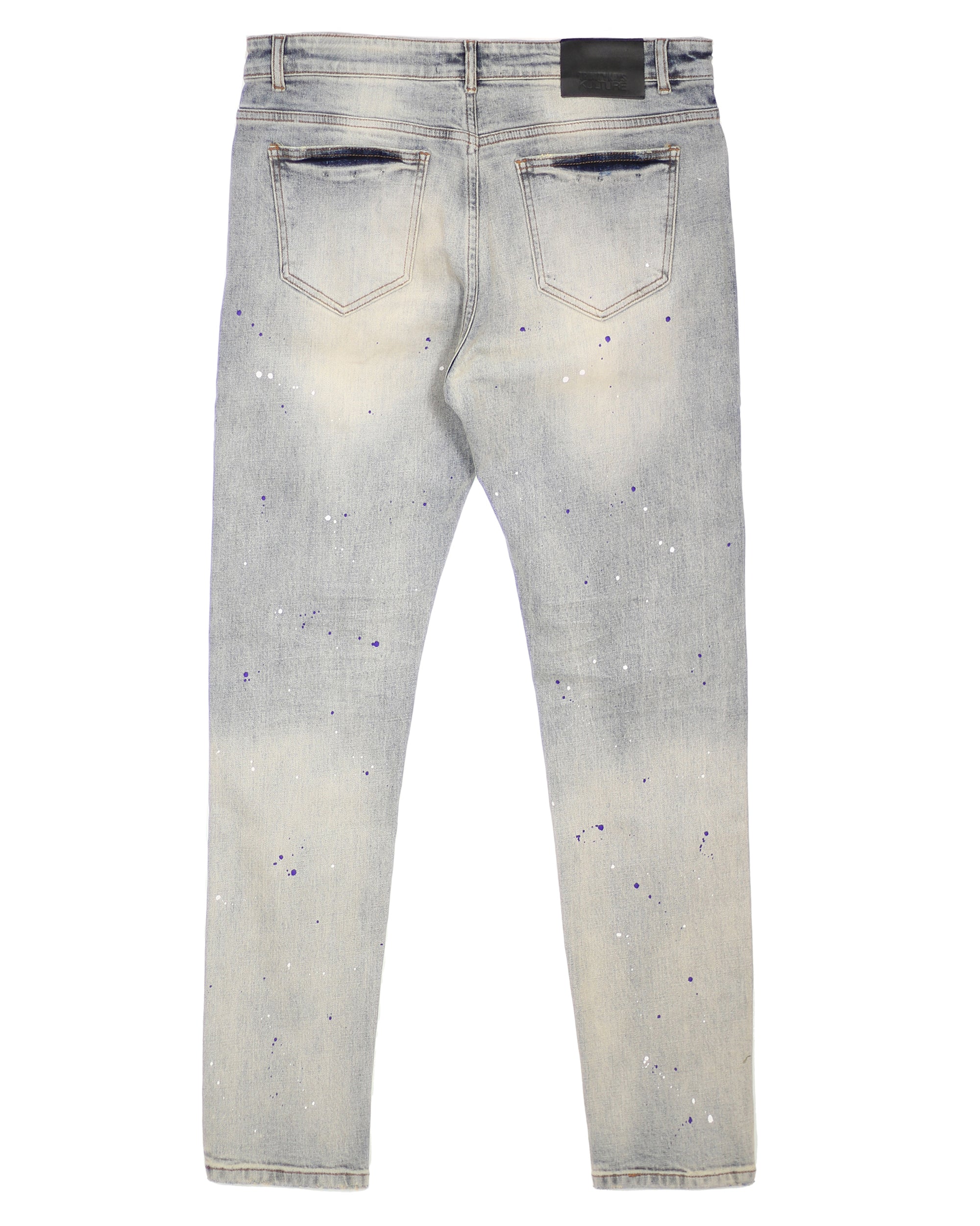 Trinity Kays Kulture Blantyre Paint Splatter Skinny Jeans For Men