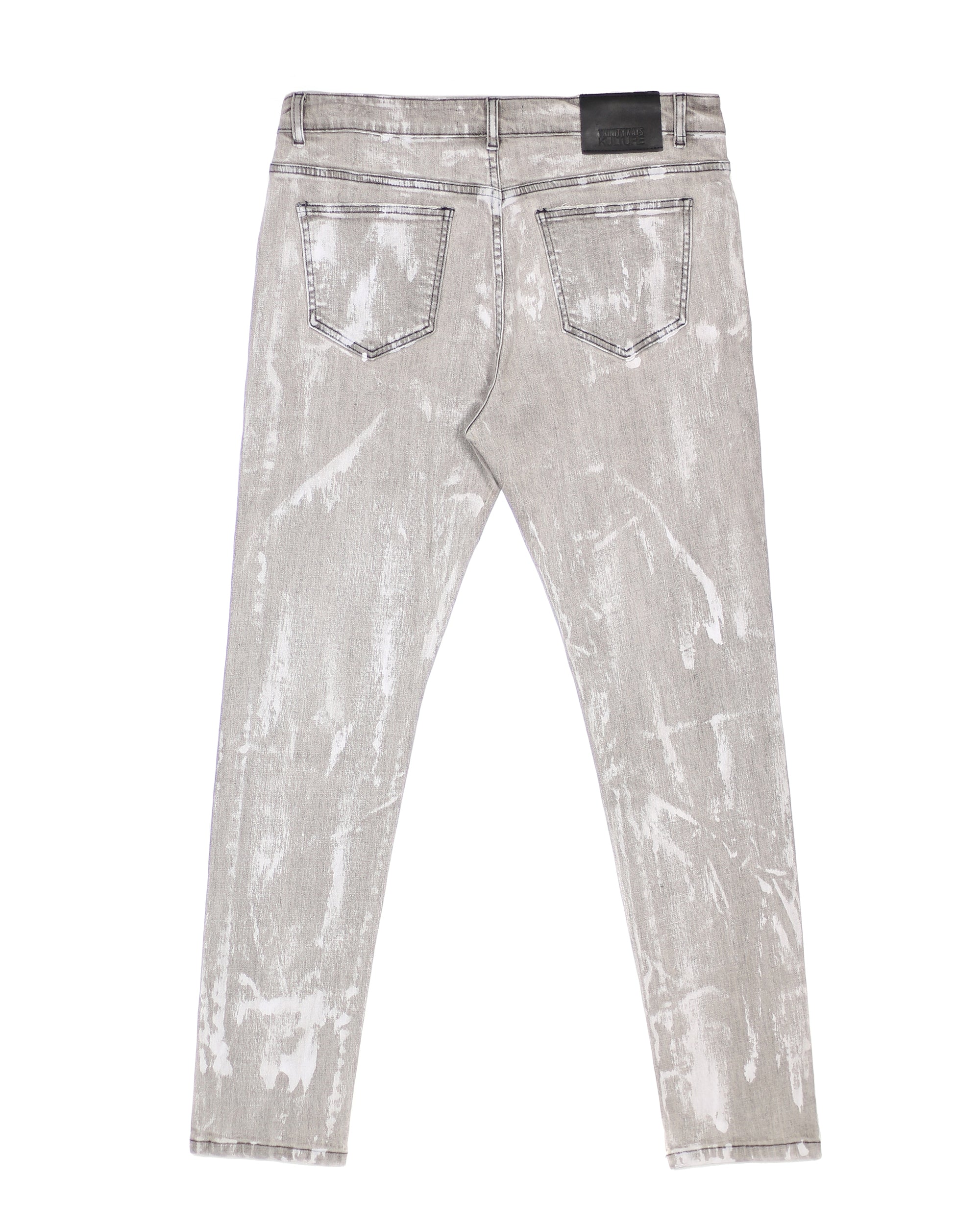 Trinity Kays Kulture Calabar Paint Detail Skinny Jeans For Men