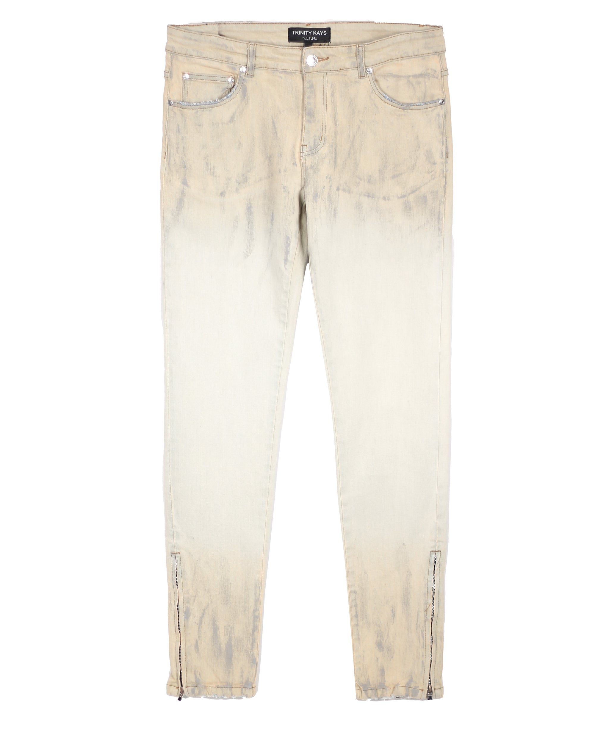 Trinity Kays Kulture Tunis Ombre Zipper Ankle Skinny Jeans For Men