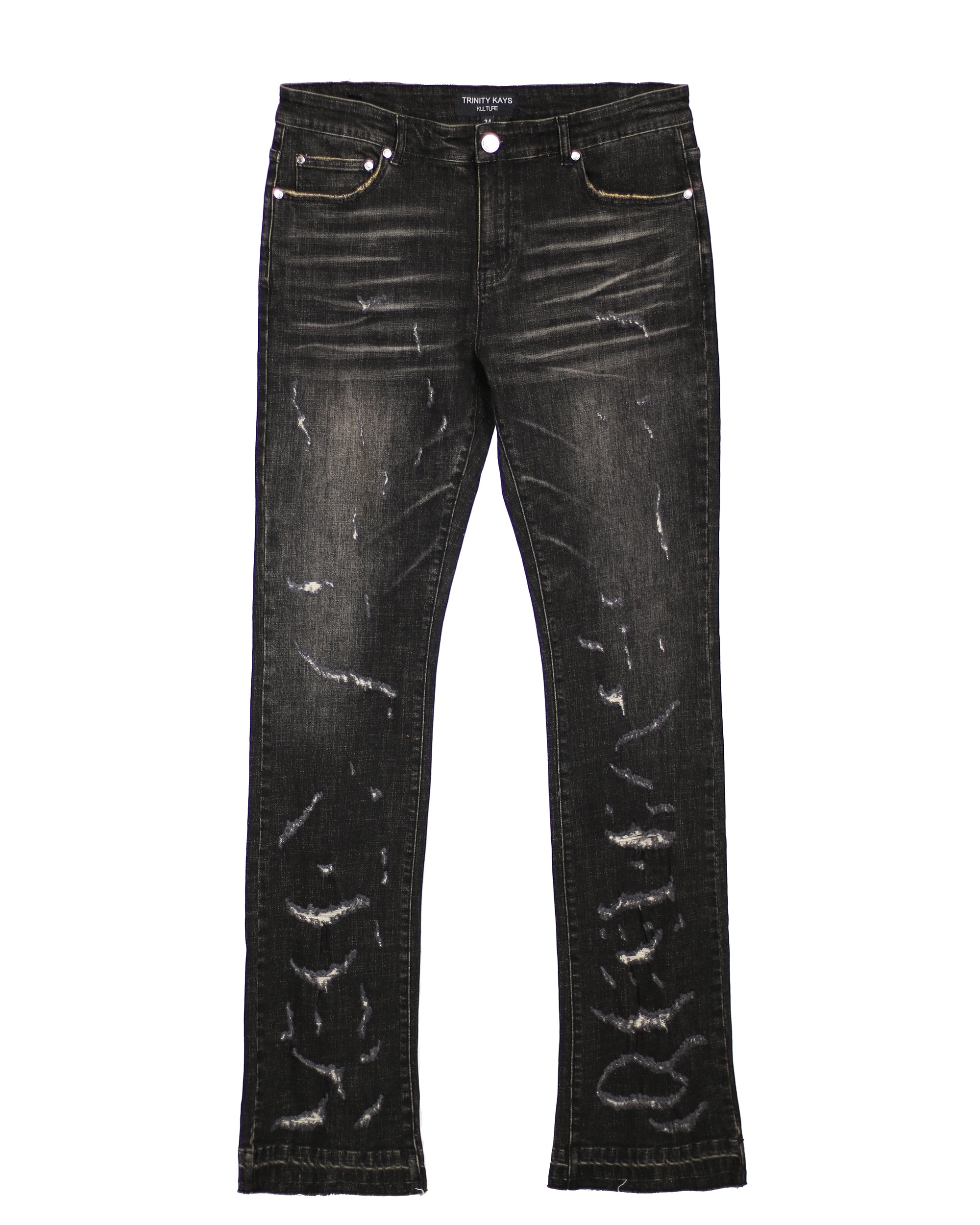 Trinity Kays Kulture Gitega Flared Stacked Jeans For Men