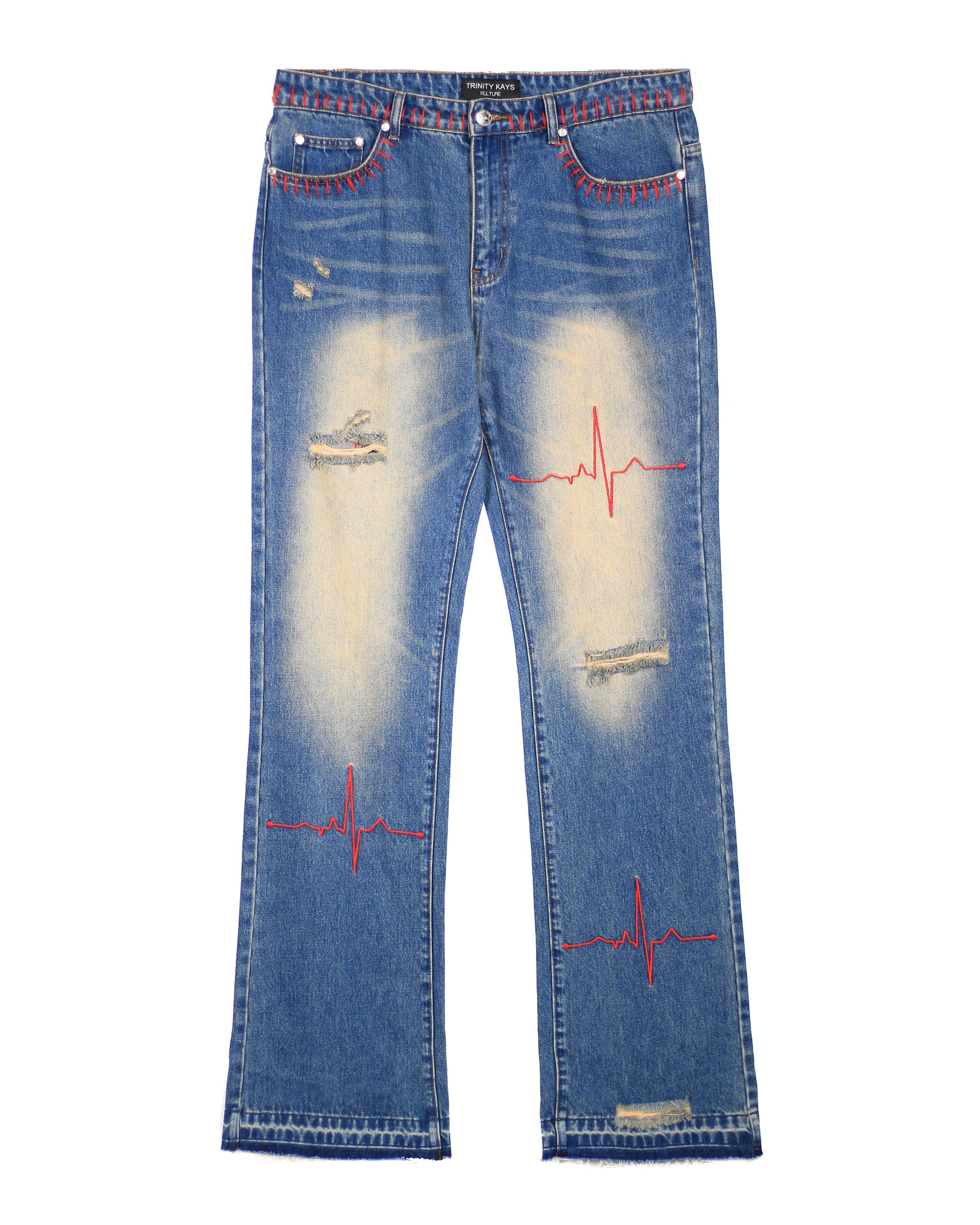 Trinity Kays Kulture Heartline No Stretch Straight Leg Jeans For Men