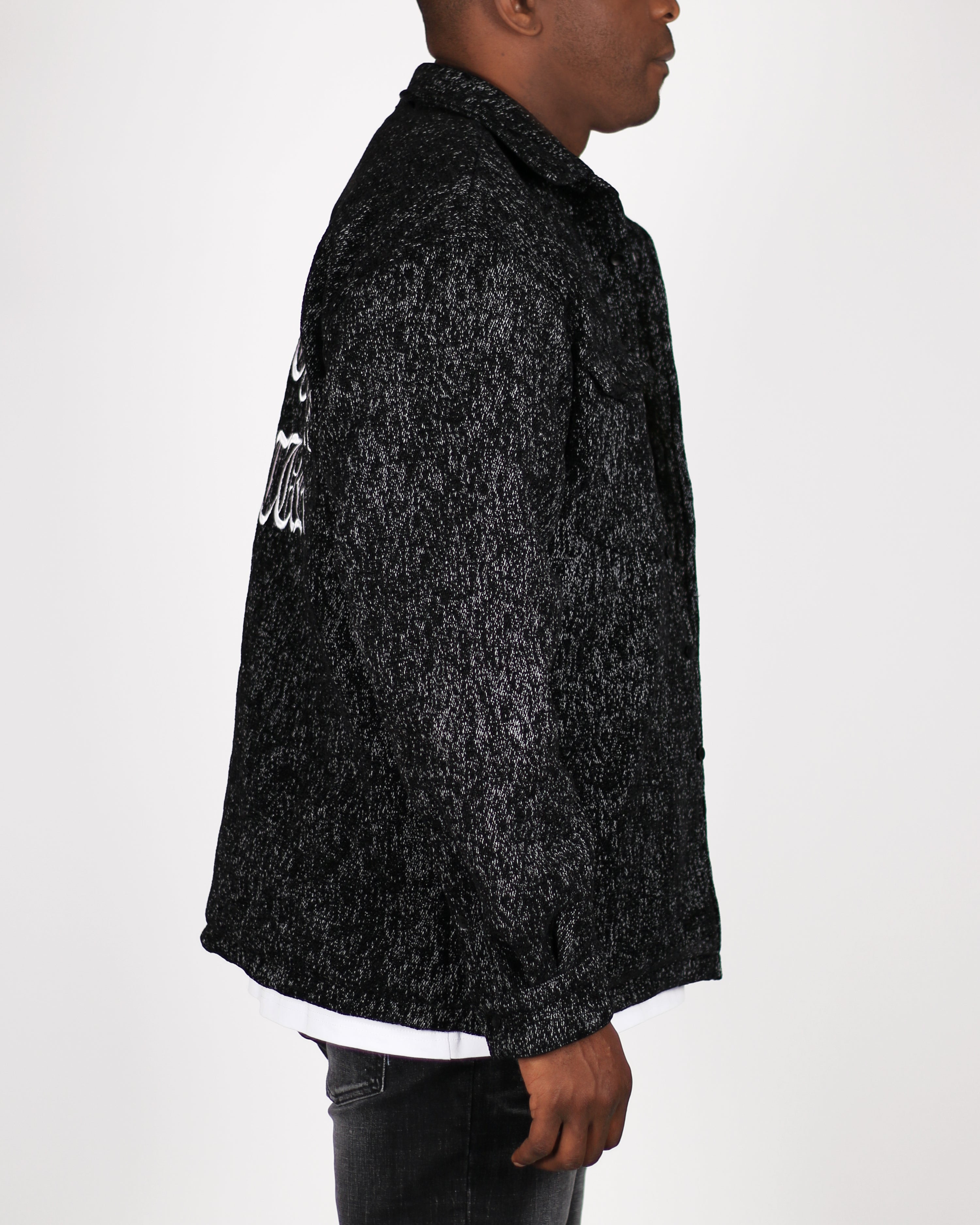 Trinity Kays Kulture Zimba Men's Shirt Jacket, Black Galaxy