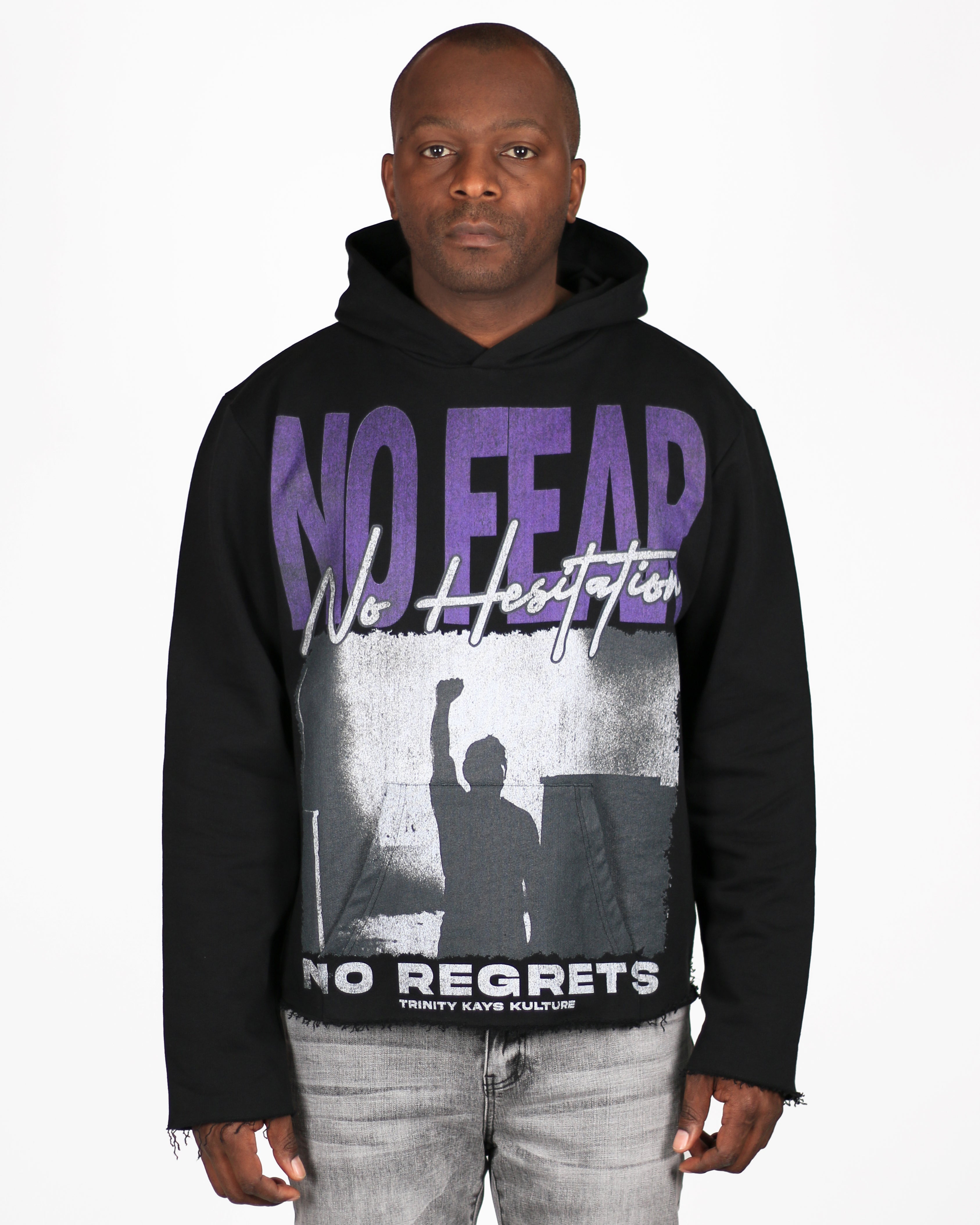 Trinity Kays Kulture No Fear Men's Cropped Hoodie Sweatshirt
