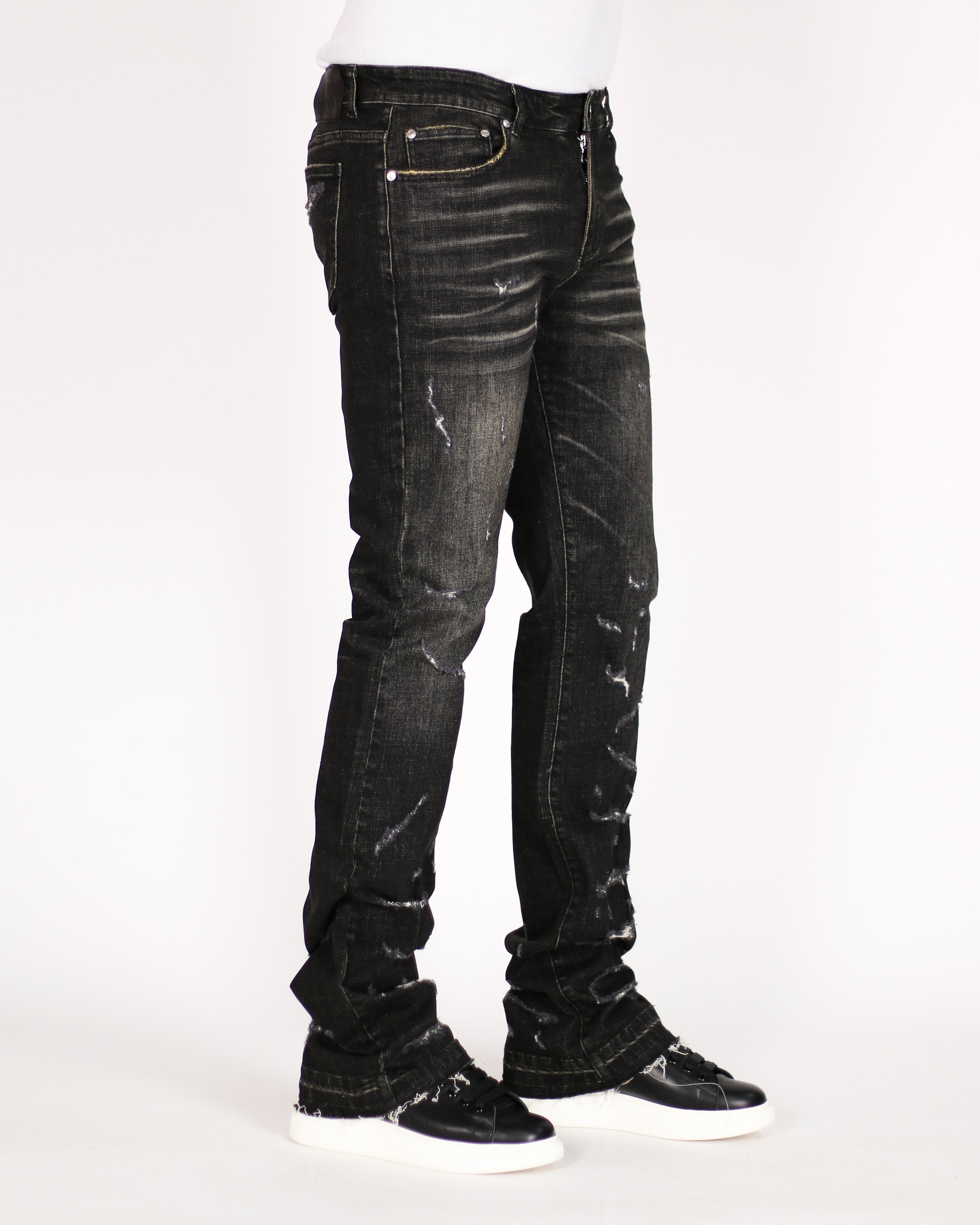 Trinity Kays Kulture Gitega Flared Stacked Jeans For Men