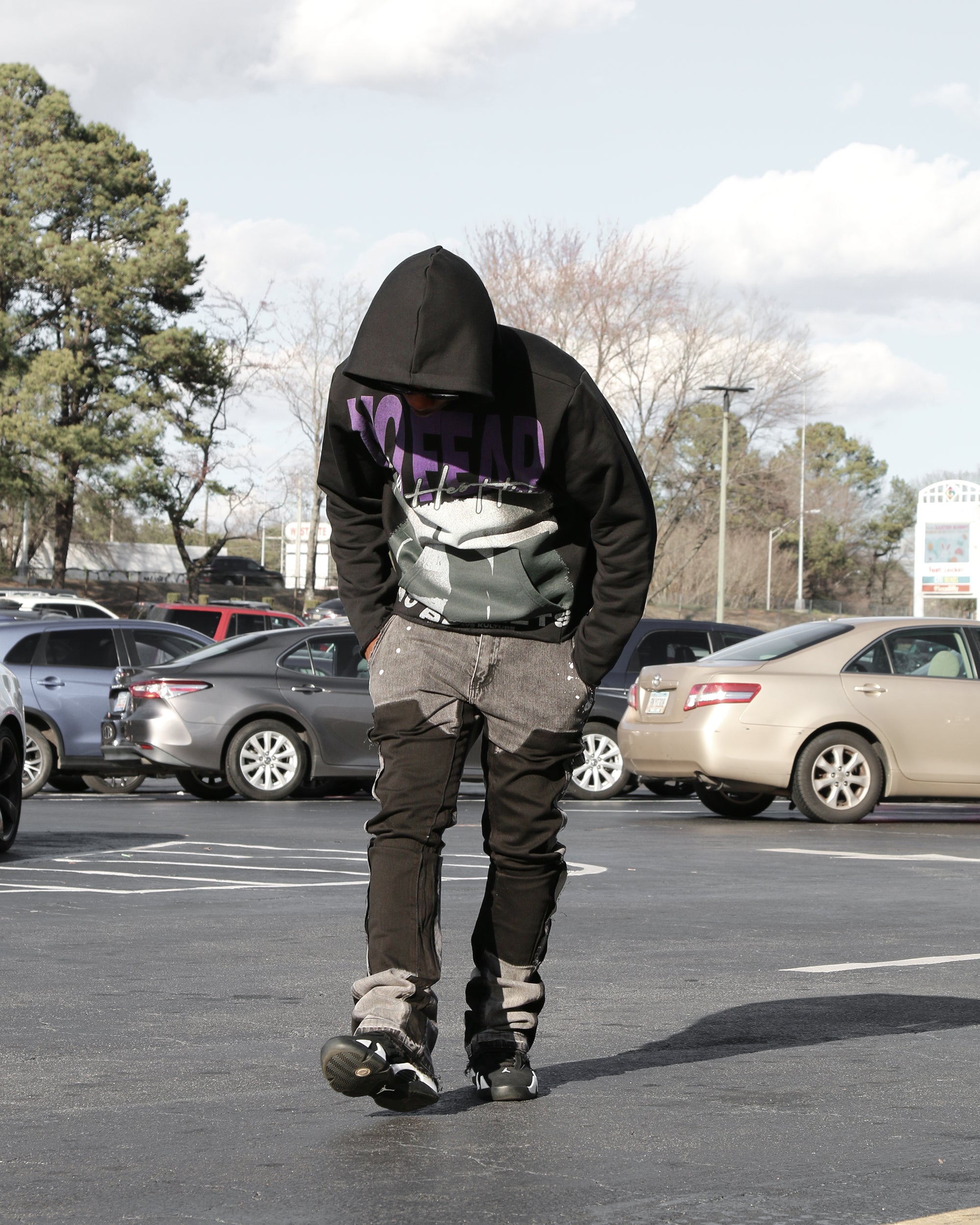 Trinity Kays Kulture No Fear Men's Cropped Hoodie Sweatshirt