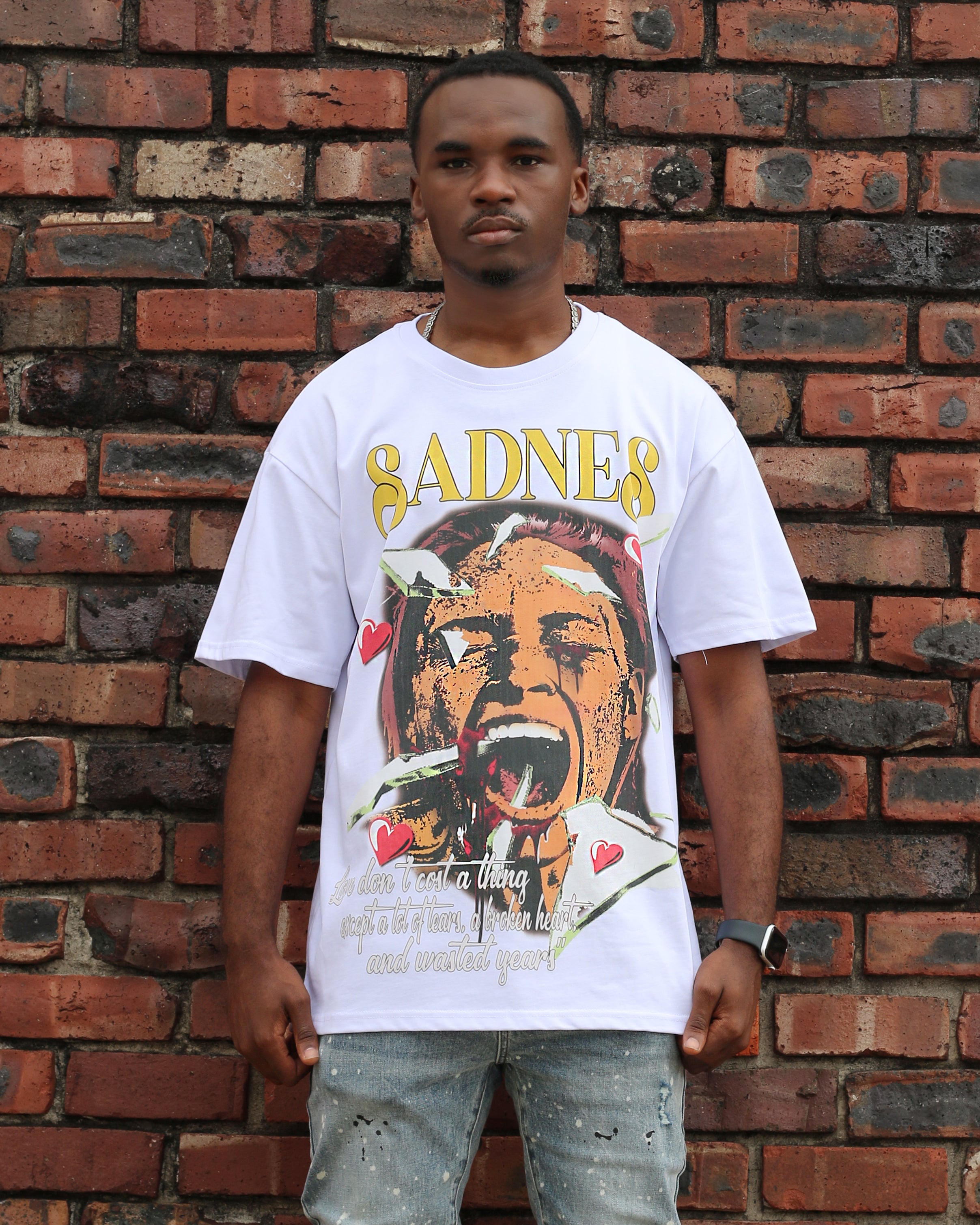 Trinity Kays Kulture Sadness Tee, White