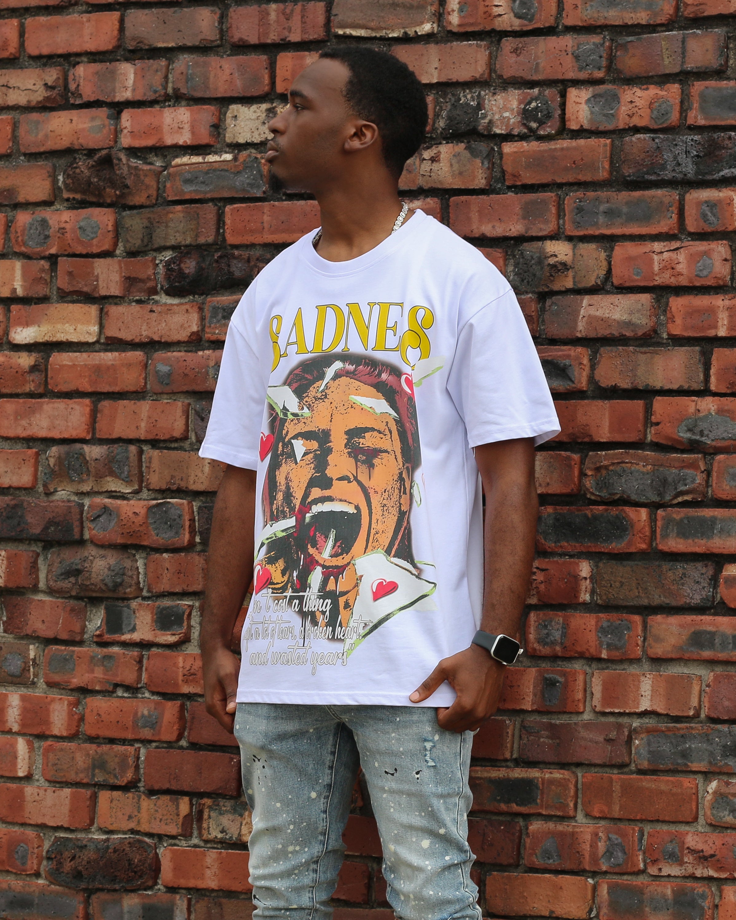 Trinity Kays Kulture Sadness Tee, White