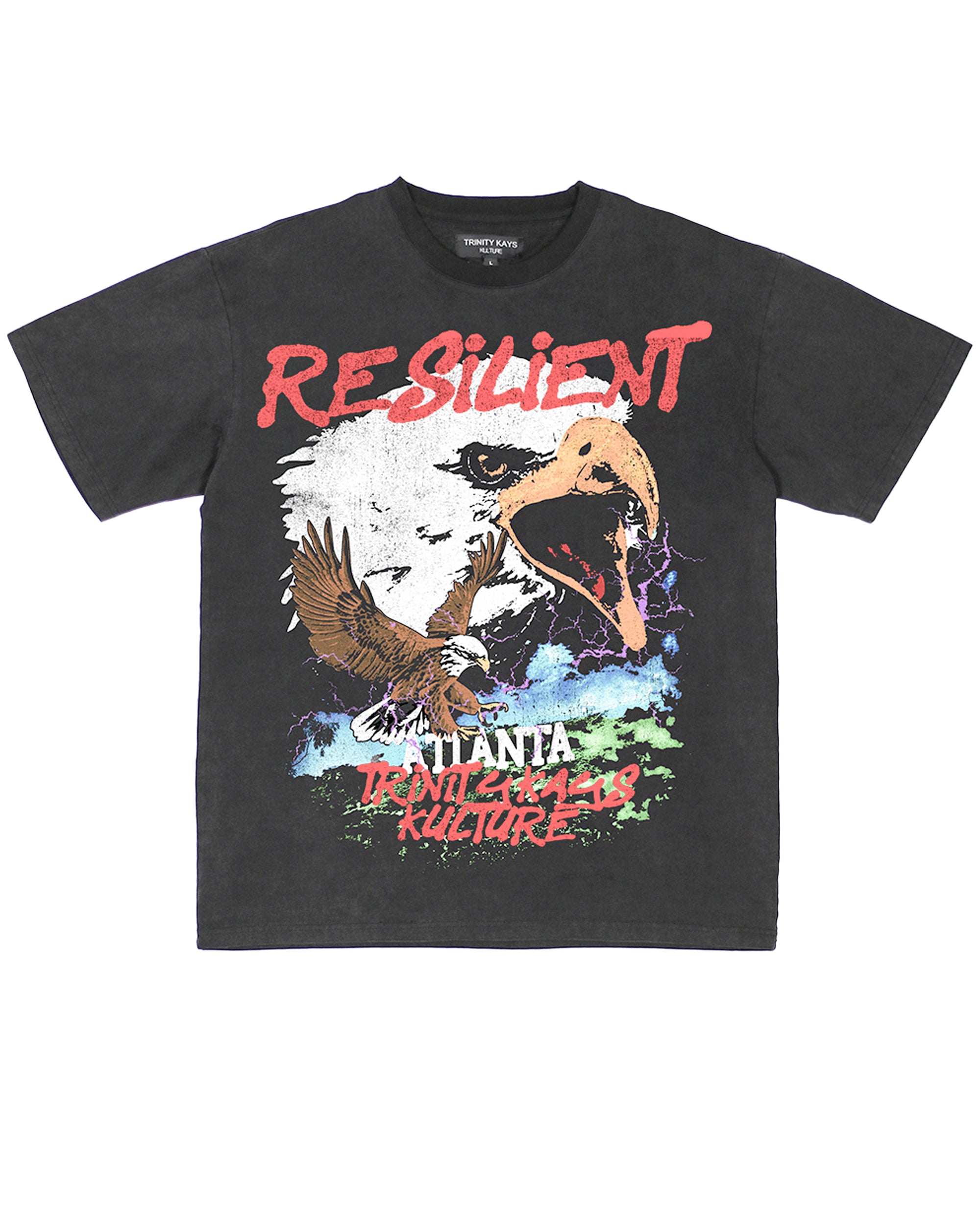 Trinity Kays Kulture Resilient Atlanta Men's T Shirt, Washed Black