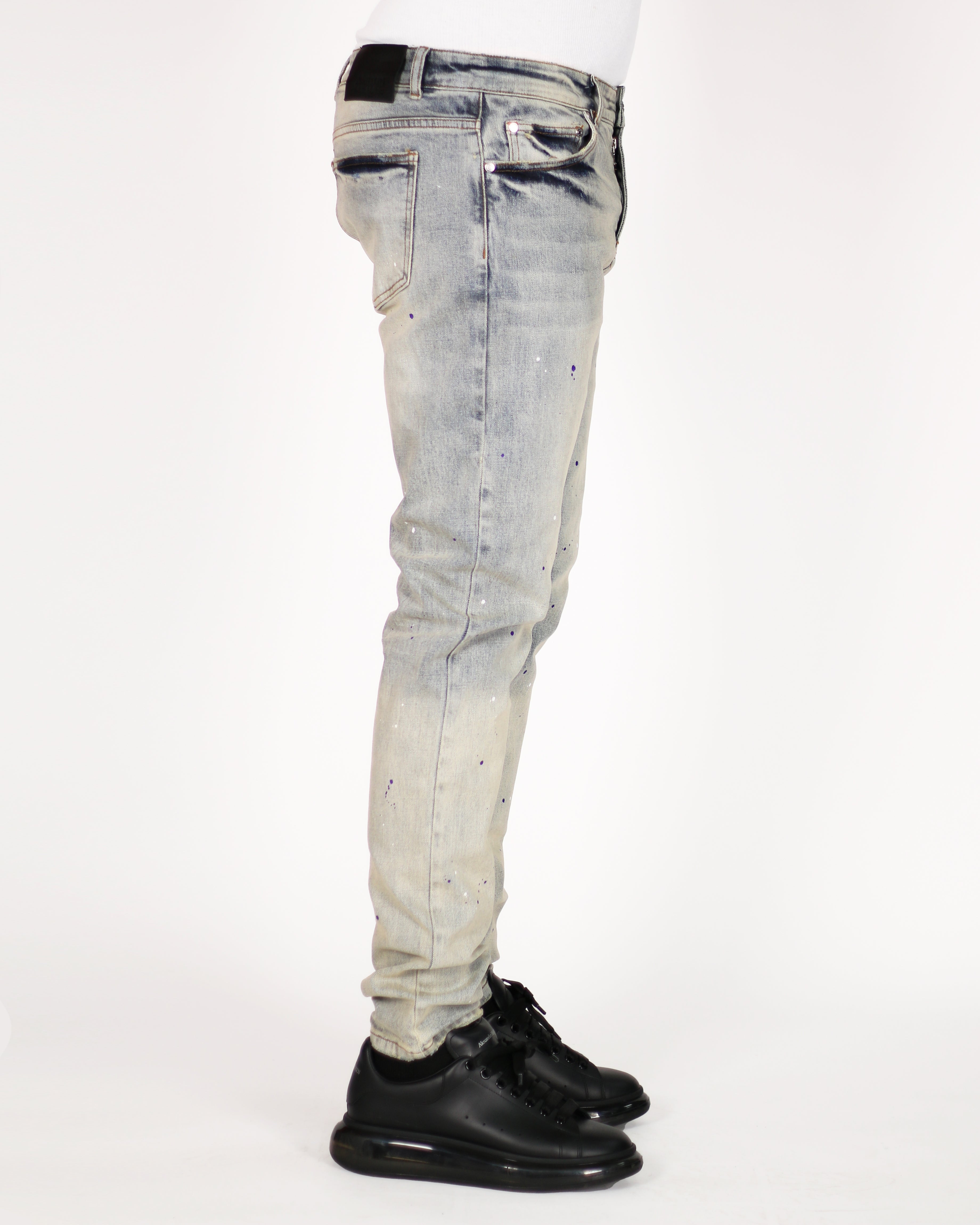 Trinity Kays Kulture Blantyre Paint Splatter Skinny Jeans For Men