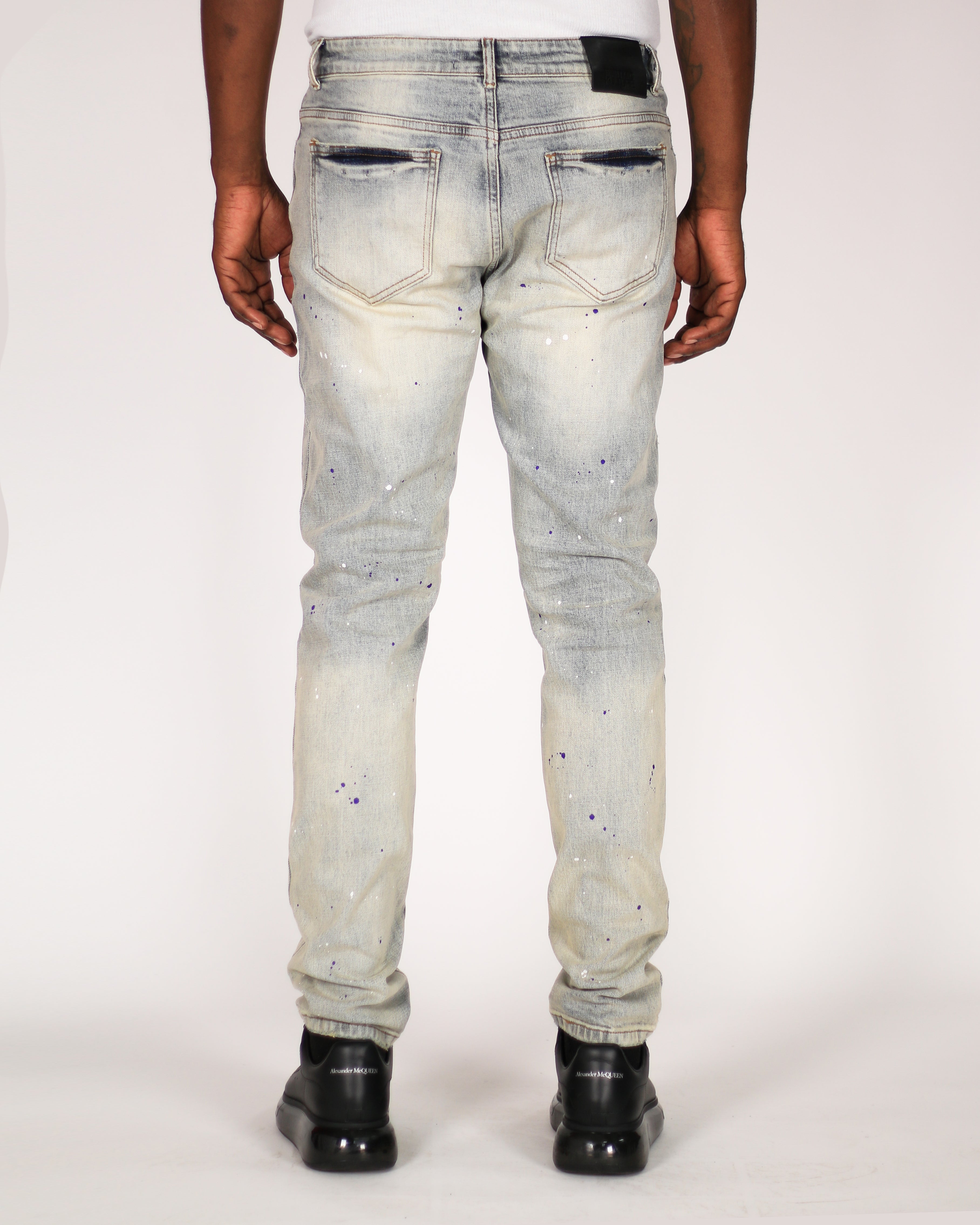 Trinity Kays Kulture Blantyre Paint Splatter Skinny Jeans For Men