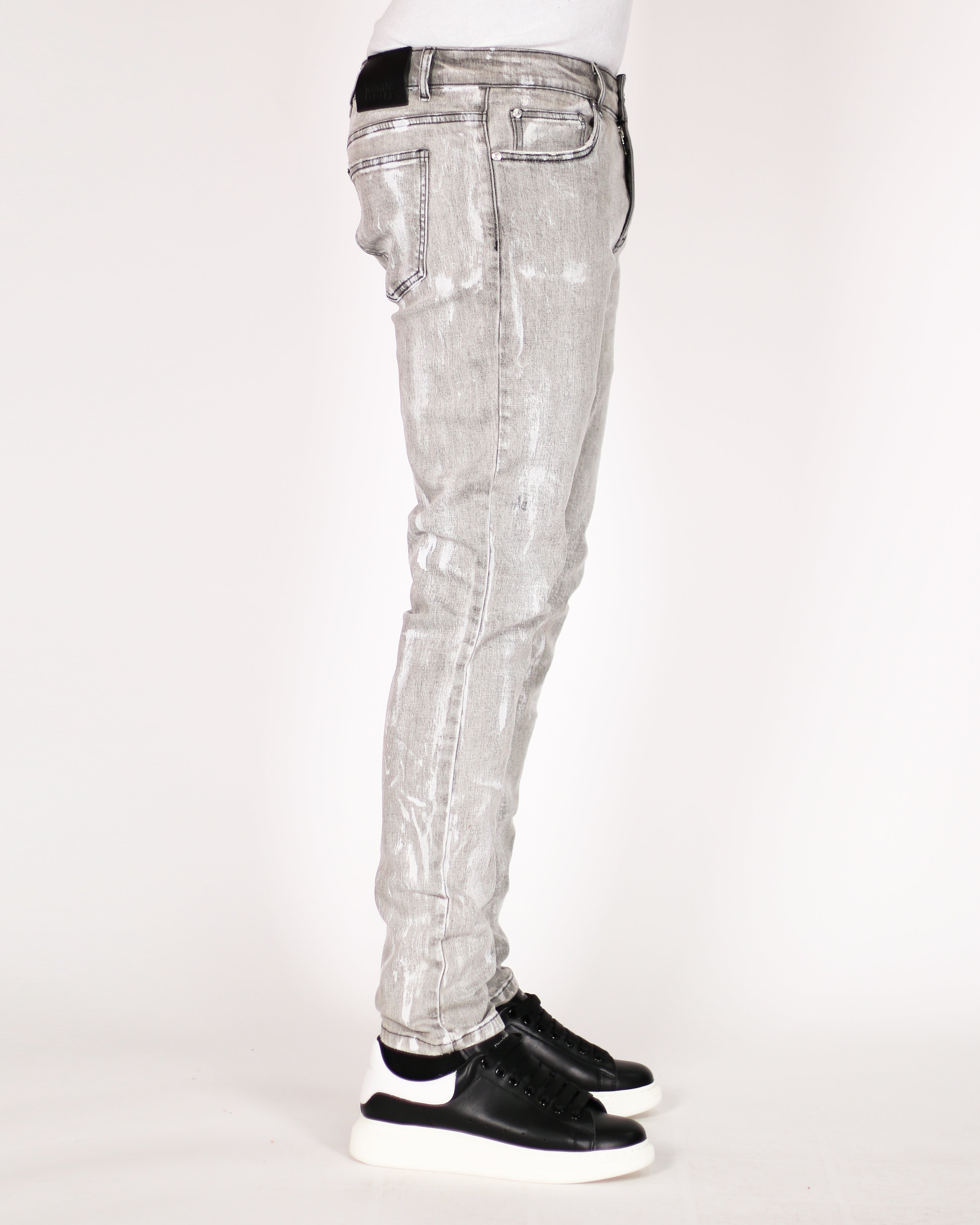 Trinity Kays Kulture Calabar Paint Detail Skinny Jeans For Men