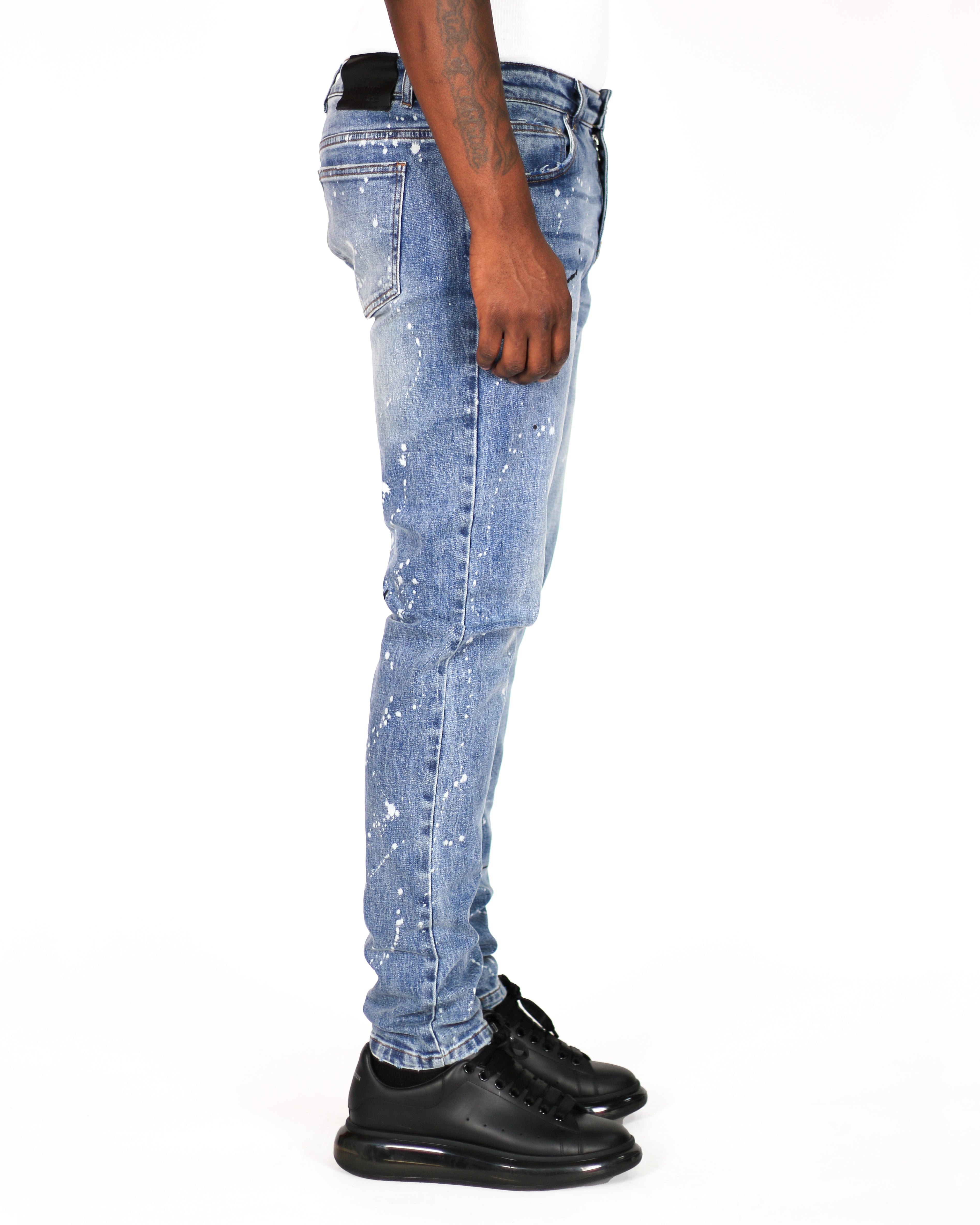 Trinity Kays Kulture Cairo Paint Splatter Skinny Jeans For Men