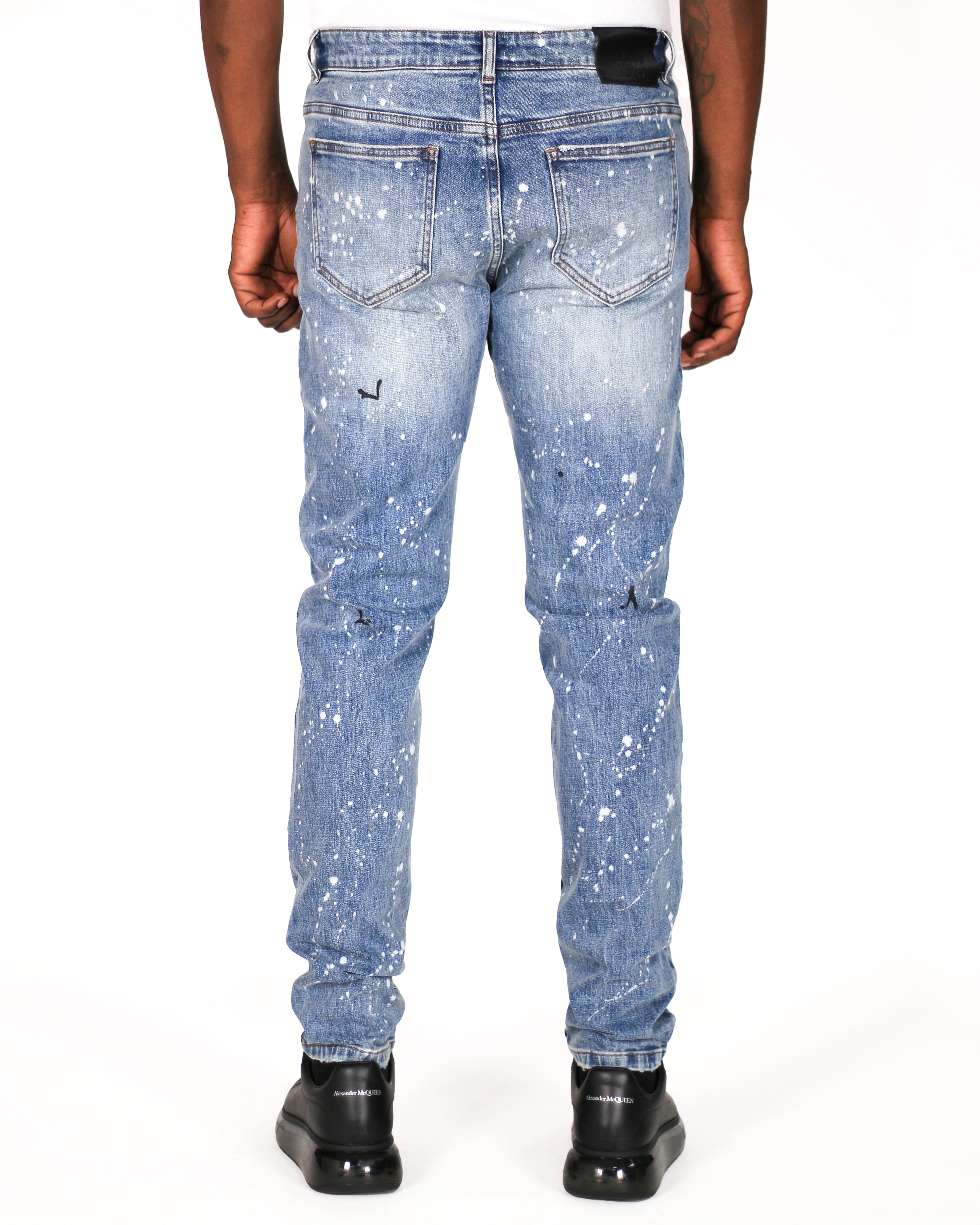 Trinity Kays Kulture Cairo Paint Splatter Skinny Jeans For Men