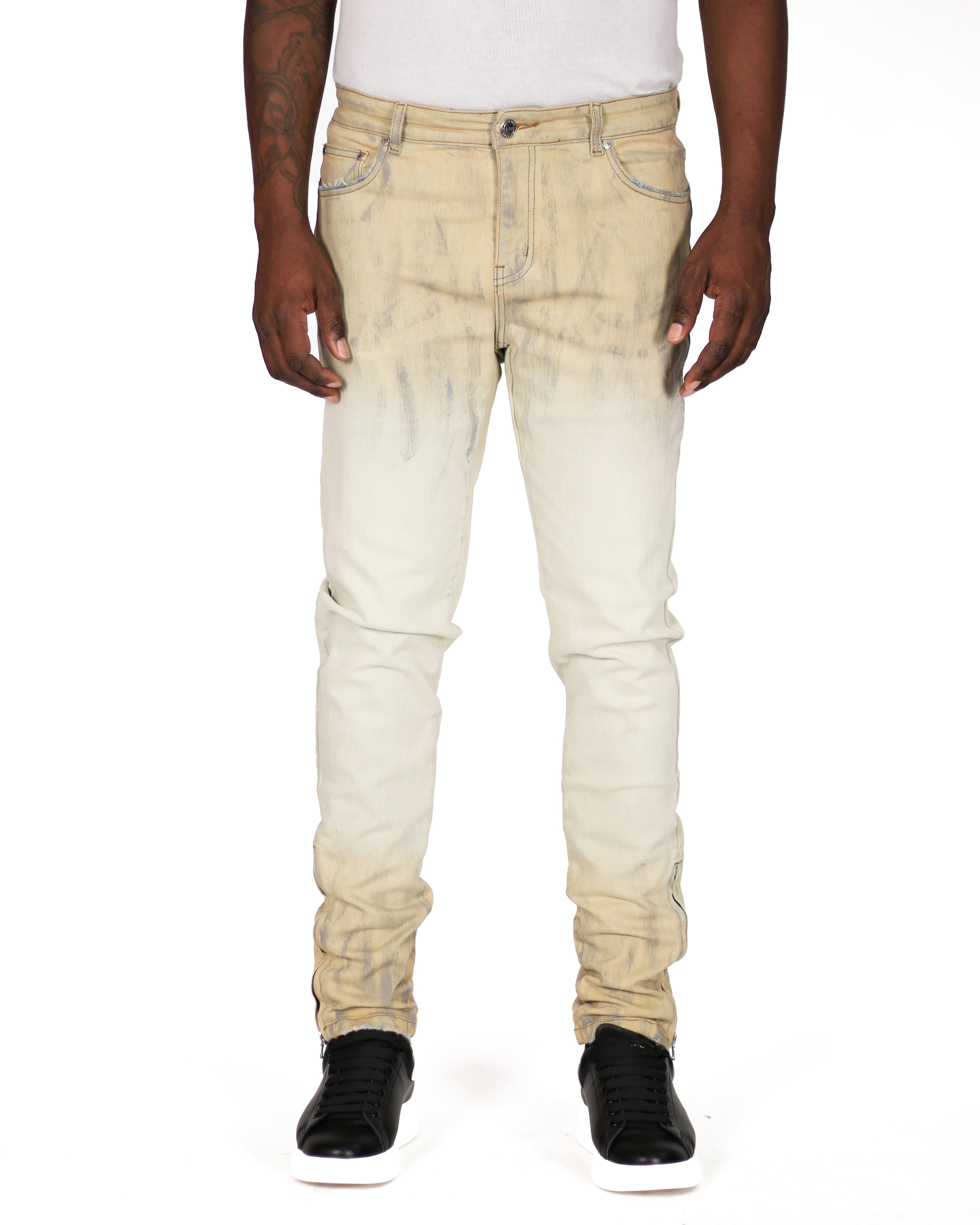 Trinity Kays Kulture Tunis Ombre Zipper Ankle Skinny Jeans For Men