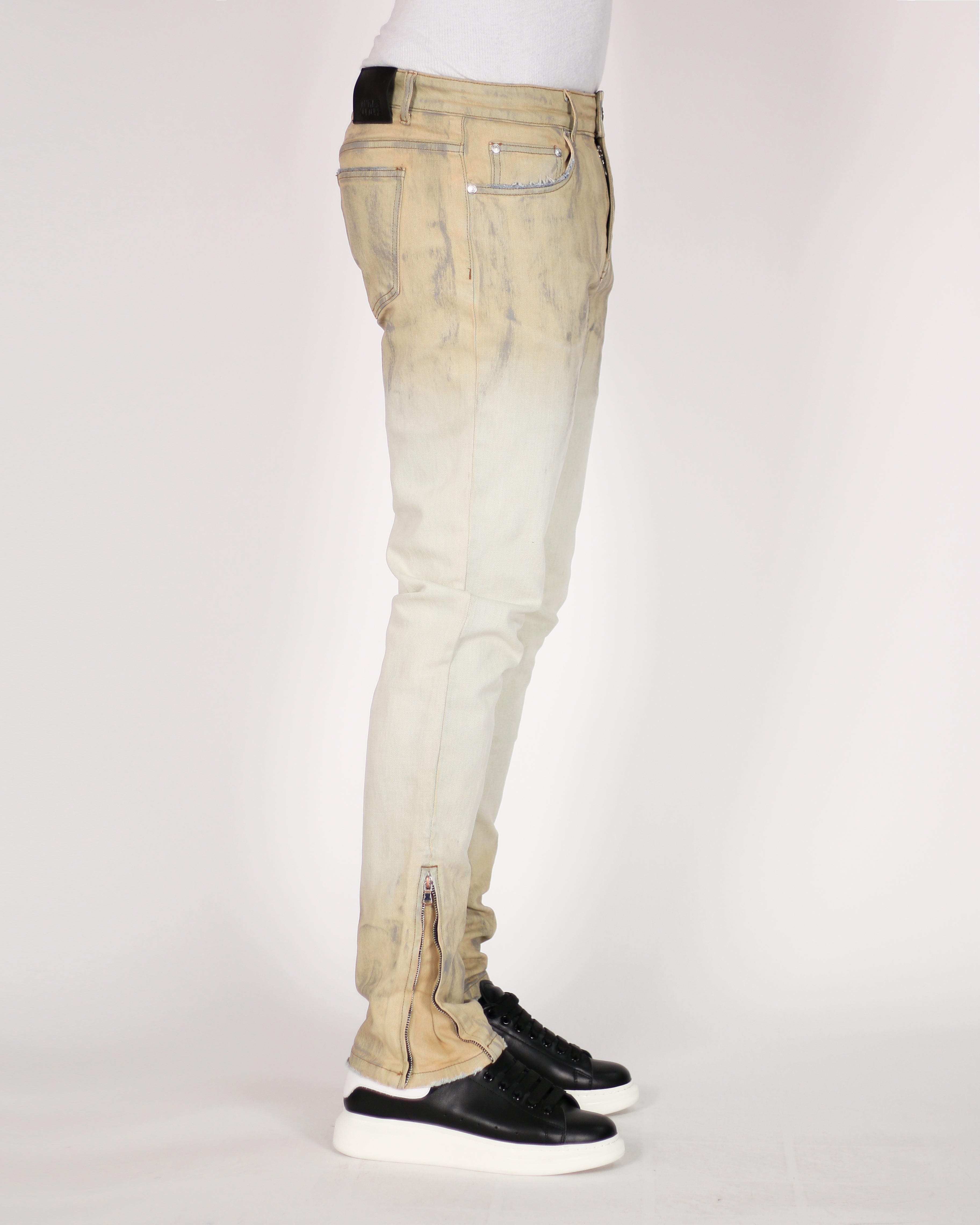 Trinity Kays Kulture Tunis Ombre Zipper Ankle Skinny Jeans For Men