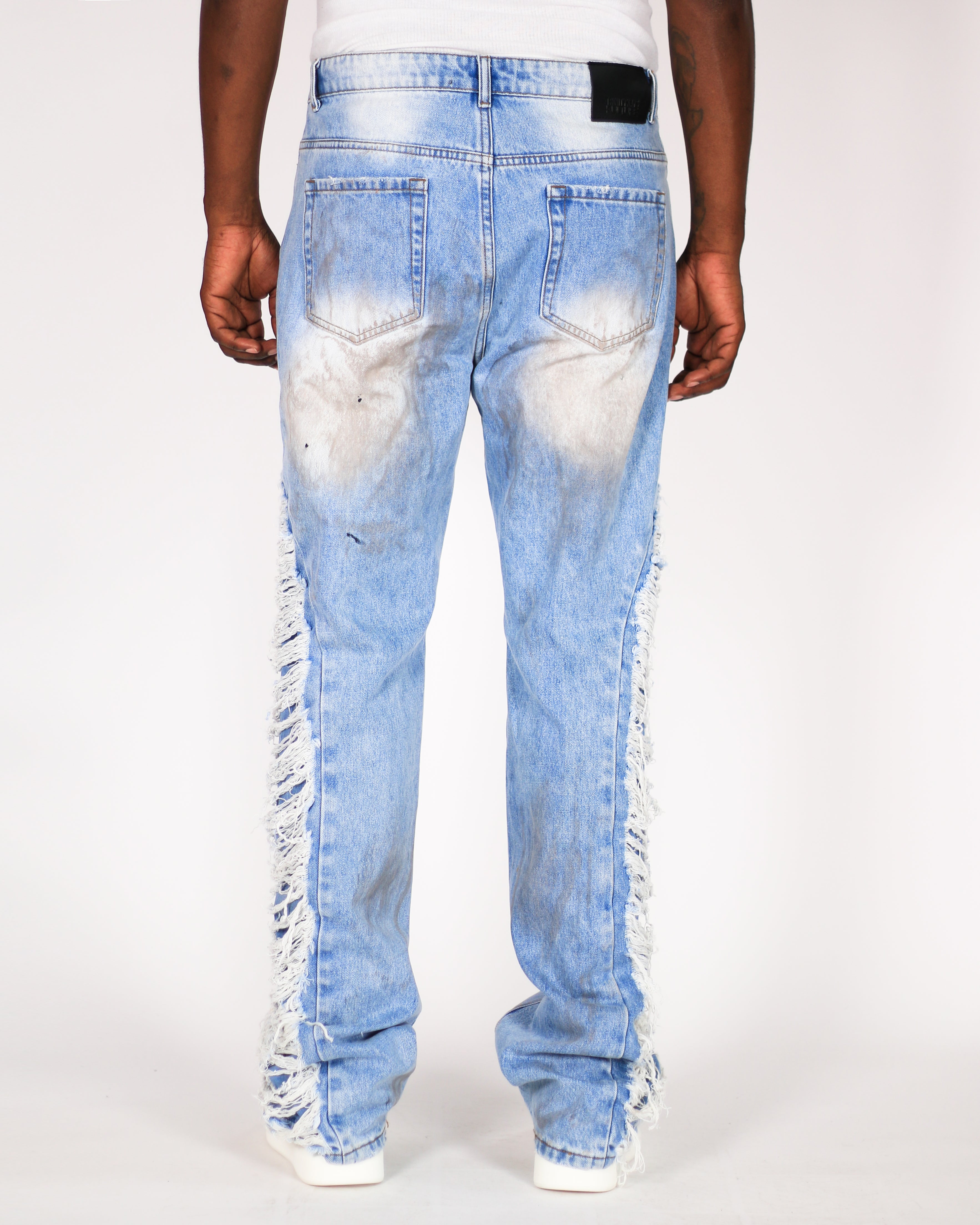 Trinity Kays Kulture Tripoli Non Stretch Frayed Straight Leg Jeans For Men