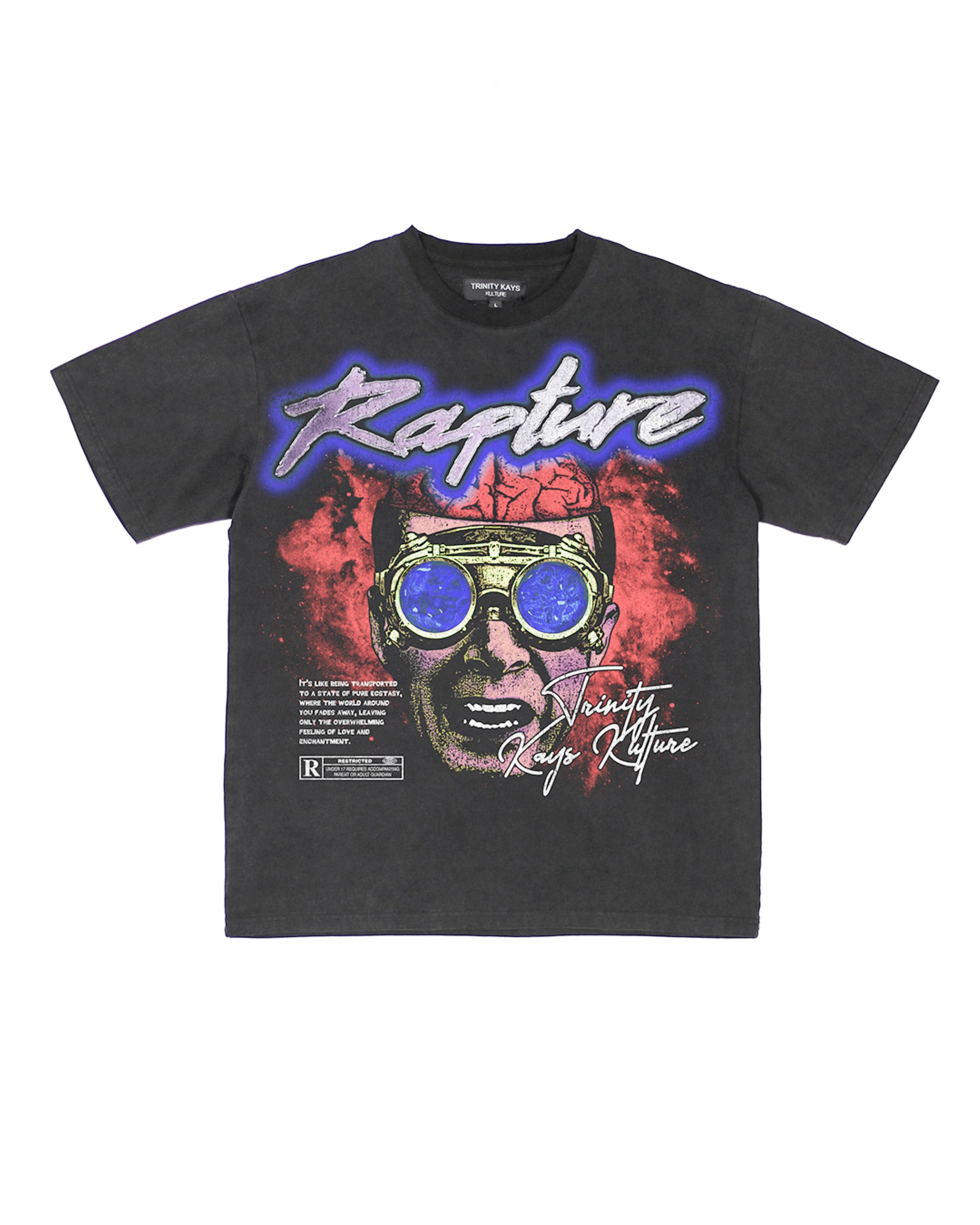 Trinity Kays Kulture Rapture T Shirt, Washed Black