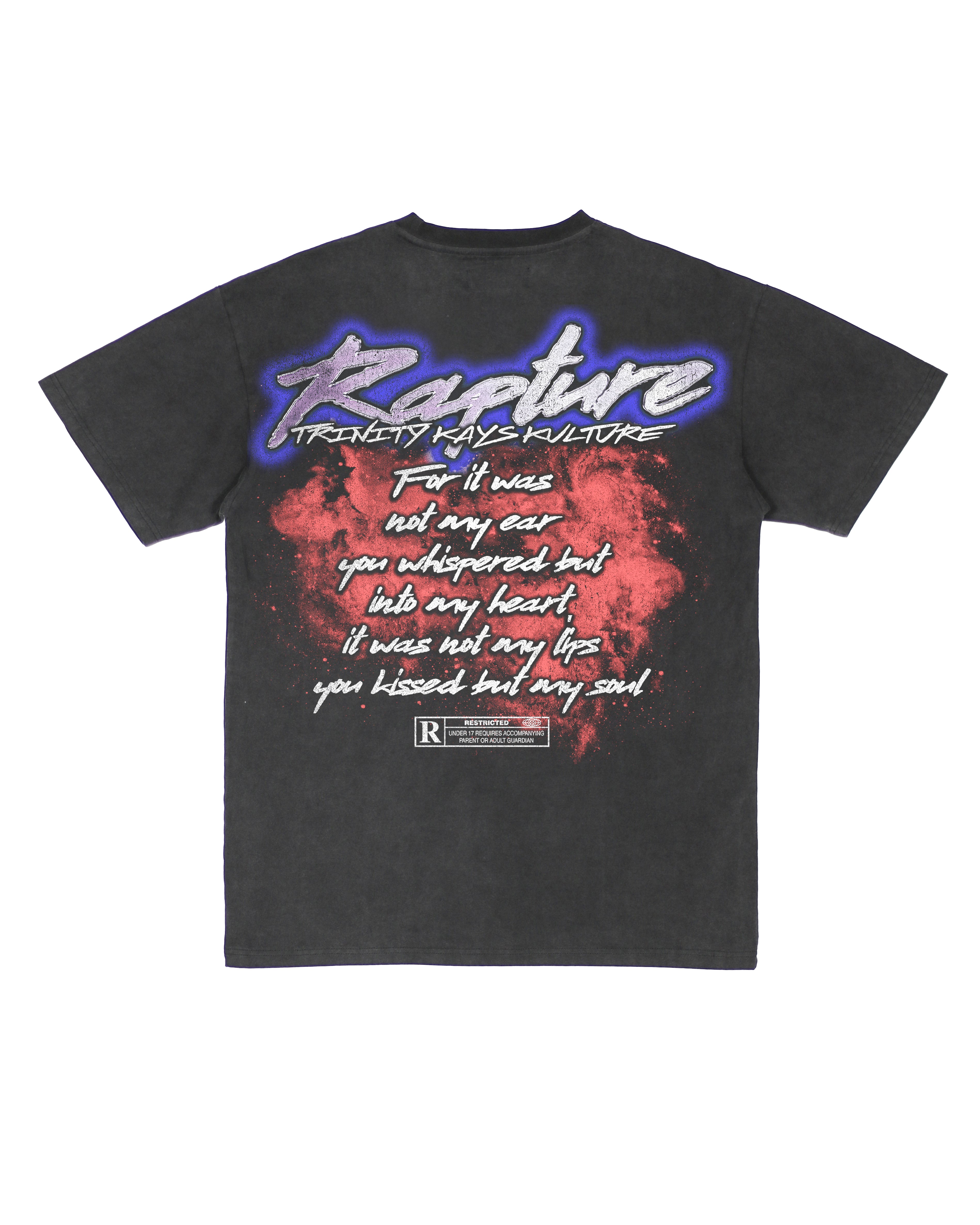 Trinity Kays Kulture Rapture T Shirt, Washed Black