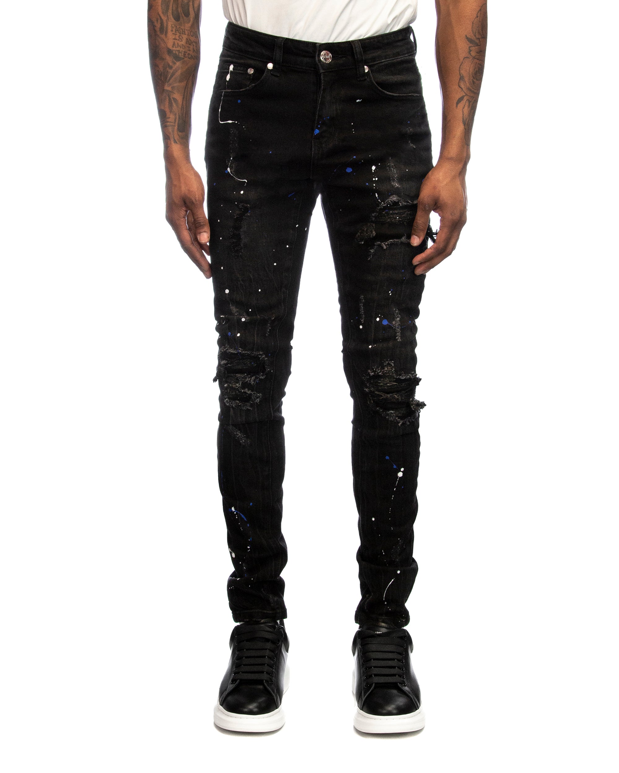 Trinity Kays Kulture Men's Ladysmith Rip and Repair Skinny Jean