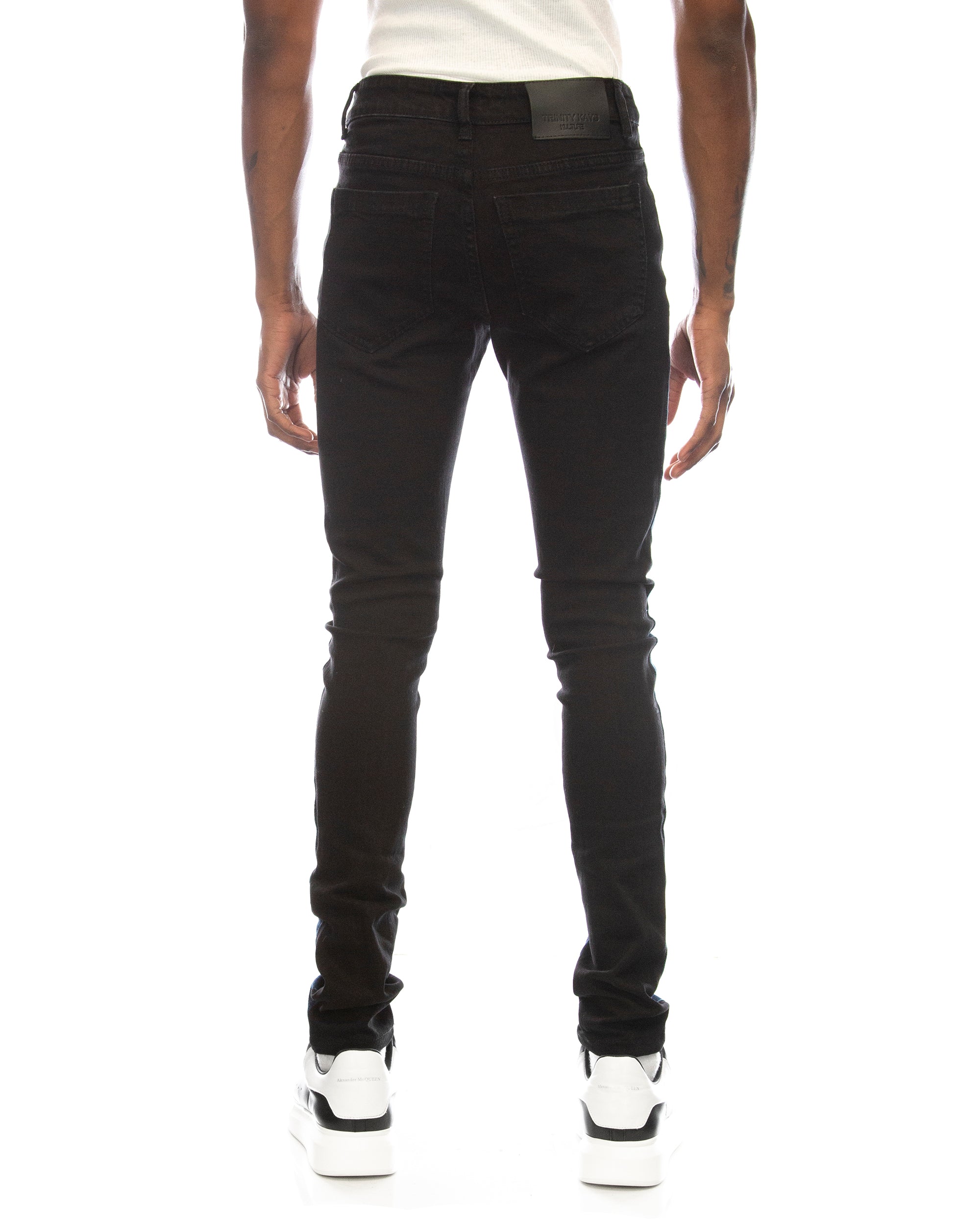 Trinity Kays Kulture Men's Rand Two Tone Skinny Jeans - Blue and Black