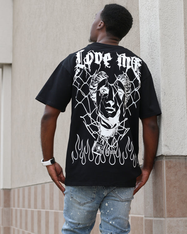 Trinity Kays Kulture Love Me To Death Tee, Black/White