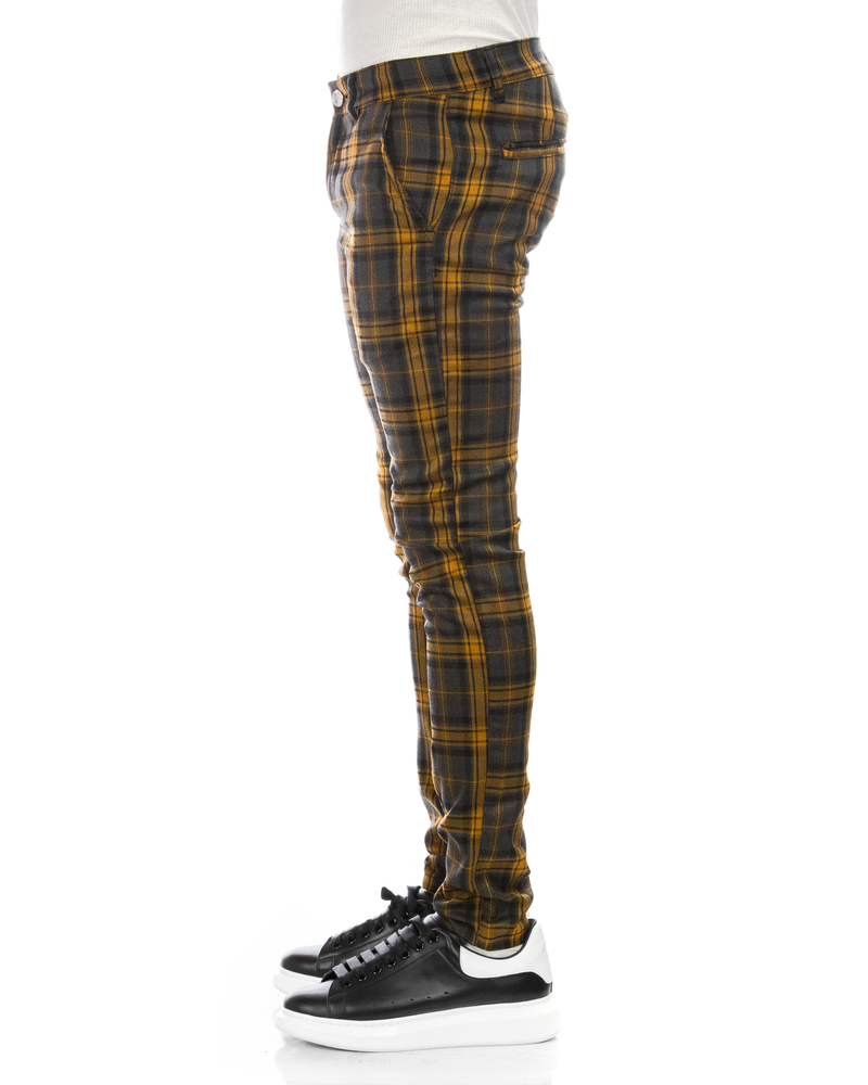 Yellow 2025 checkered jeans