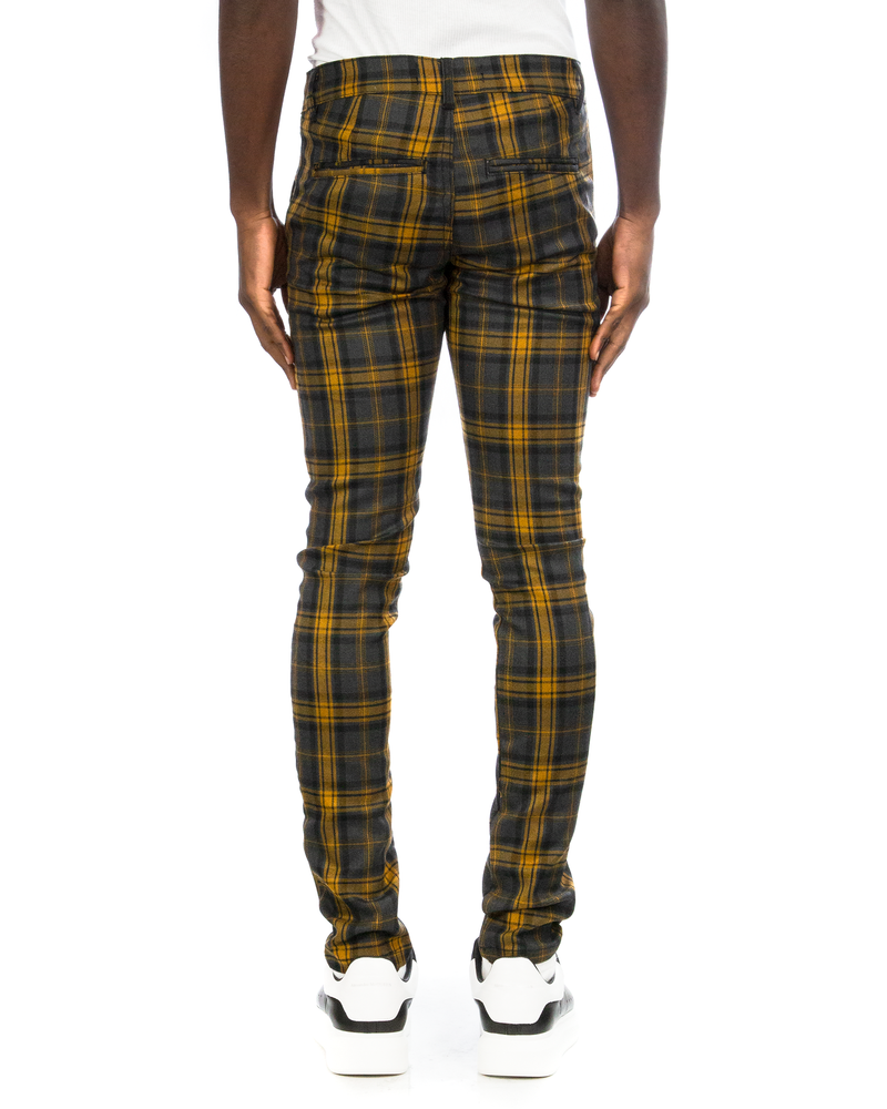 Black and yellow clearance checkered pants
